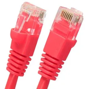 0.5Ft Cat5E UTP Ethernet Network Booted Cable Red