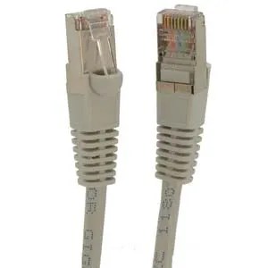 0.5Ft Cat6 Shielded (SSTP) Ethernet Network Booted Cable Gray