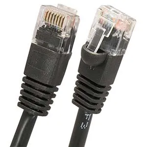 0.5Ft Cat6 UTP Ethernet Network Booted Cable Black