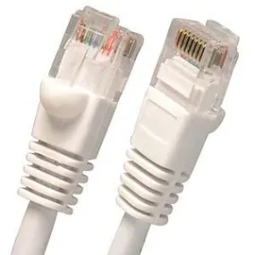 100Ft Cat5E UTP Ethernet Network Booted Cable White