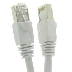 10Ft Cat6A Shielded (SSTP) Ethernet Network Booted Cable White