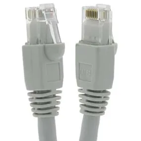 10Ft Cat6A UTP Ethernet Network Booted Cable Gray