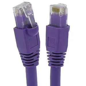 15Ft Cat6A UTP Ethernet Network Booted Cable Purple