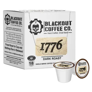 1776 DARK ROAST COFFEE PODS 18CT