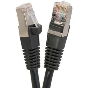 1Ft Cat5E Shielded (FTP) Ethernet Network Booted Cable Black