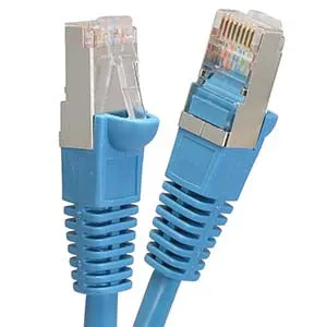 1Ft Cat5E Shielded (FTP) Ethernet Network Booted Cable Blue