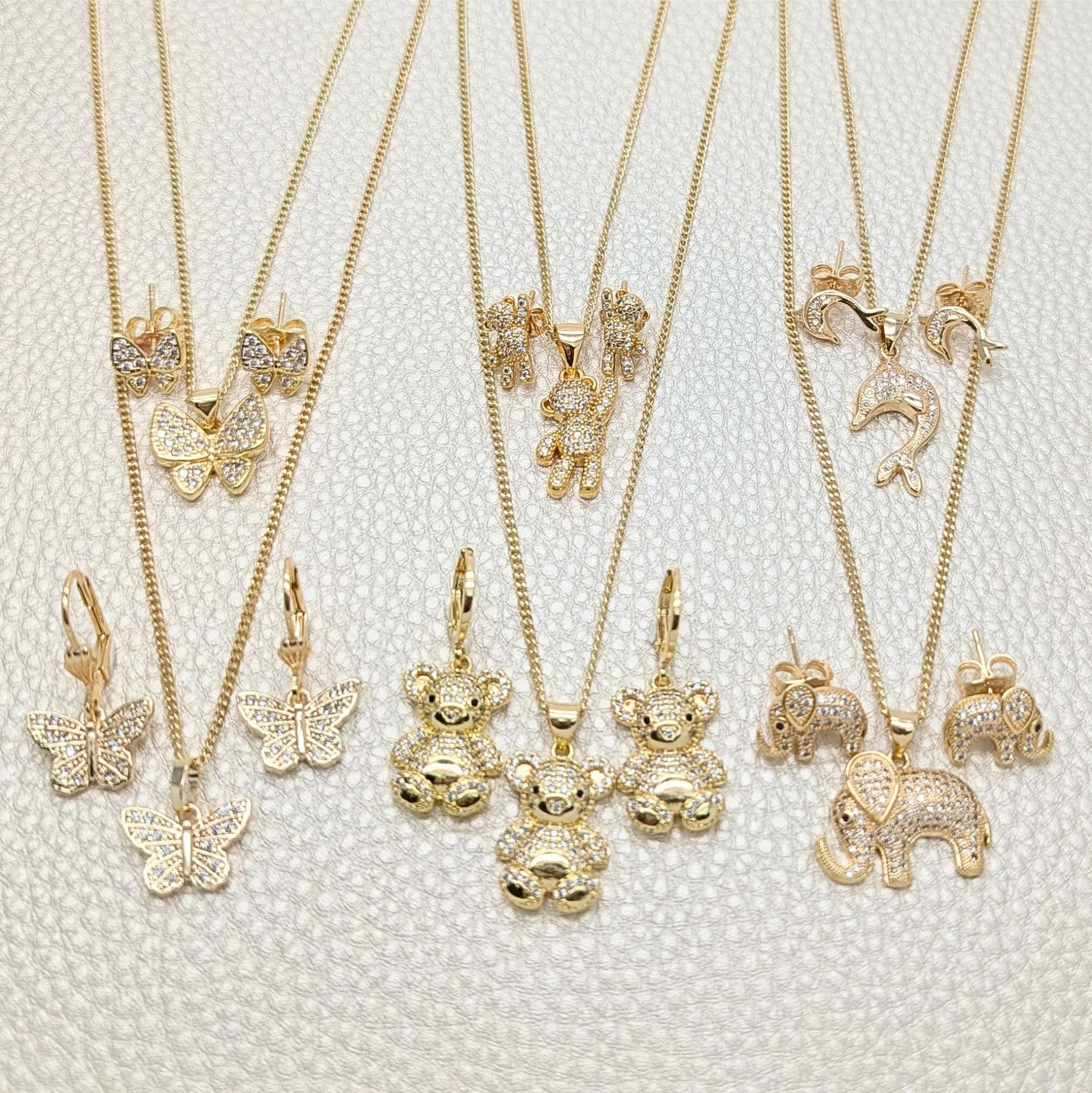 24 Animal Items ($4.12) ea in Gold Layered Oro Laminado Wholesale Box