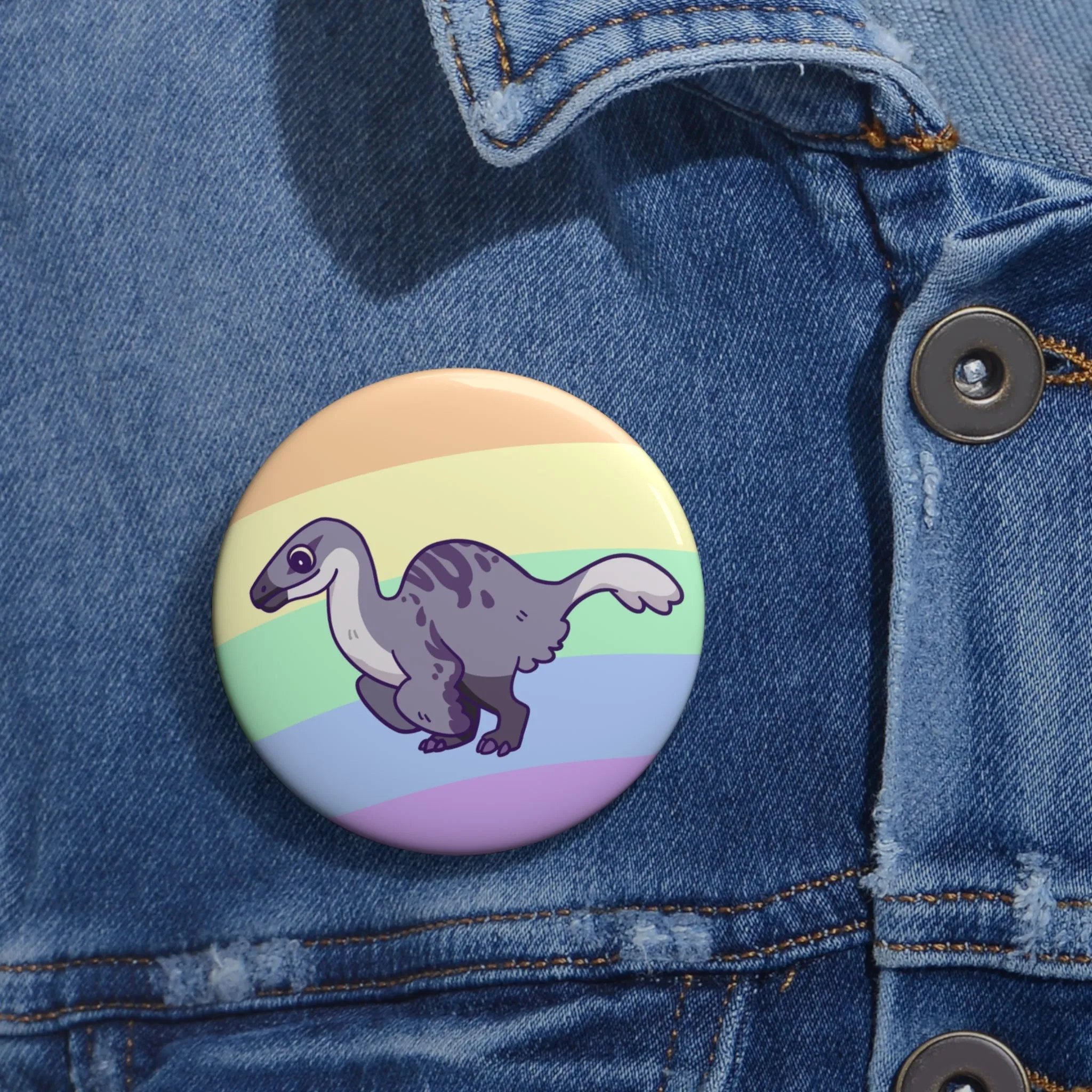 Asexual Pride Deinocheirus - Pin Badge