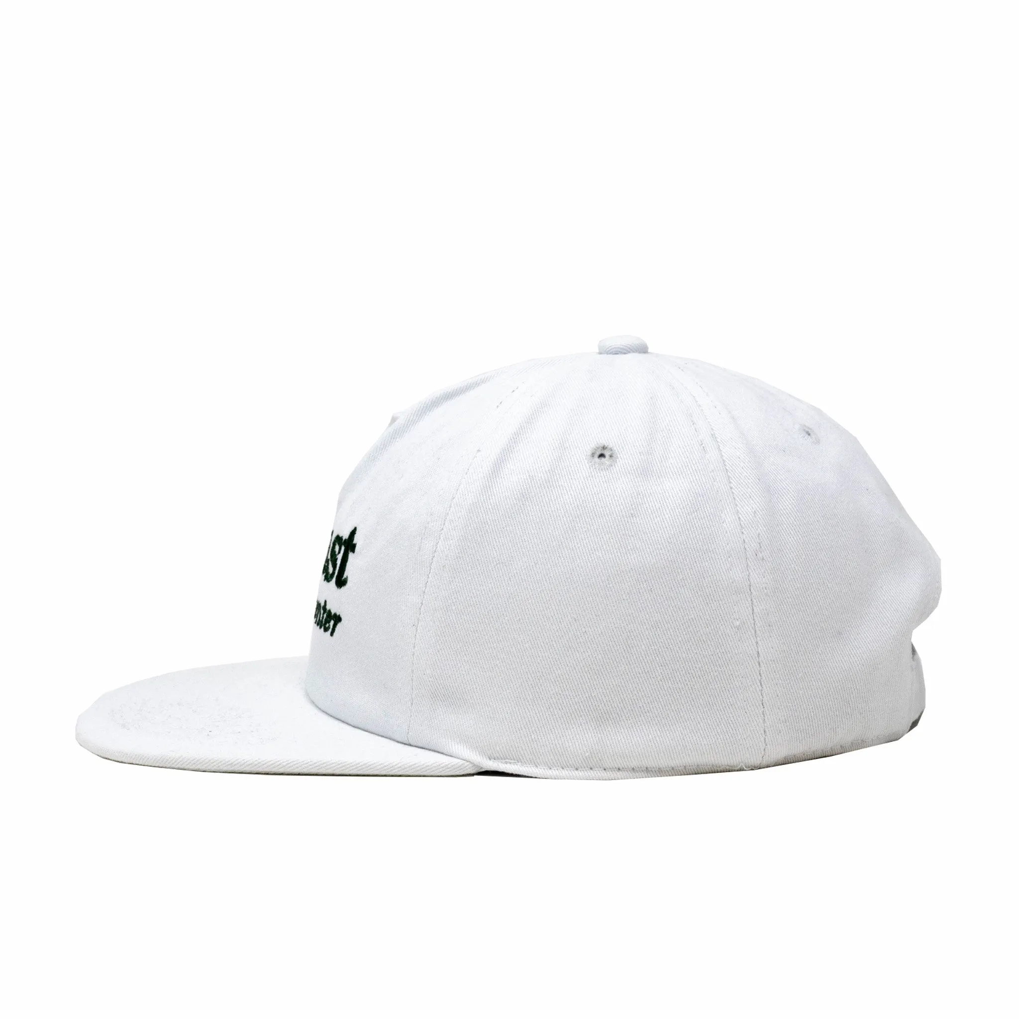 August "Garden Center" 5 Panel Pinch Front Strapback (White/Forest Green)