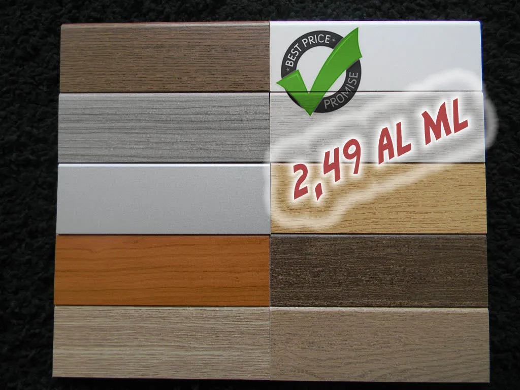 Battiscopa passacavo 1,5x8x240cm in MDF pacco da 48 metri lineari