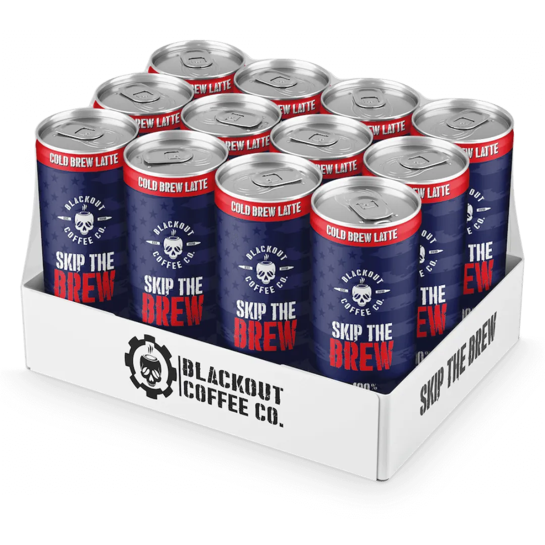 Blackout Coffee RTD Cold Brew Latte 12 Pack