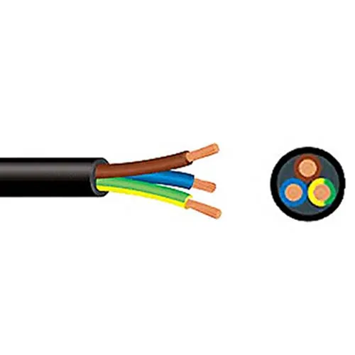 Cabtyre Cable 2.5mm x 3 Core Black - 5m to 100m