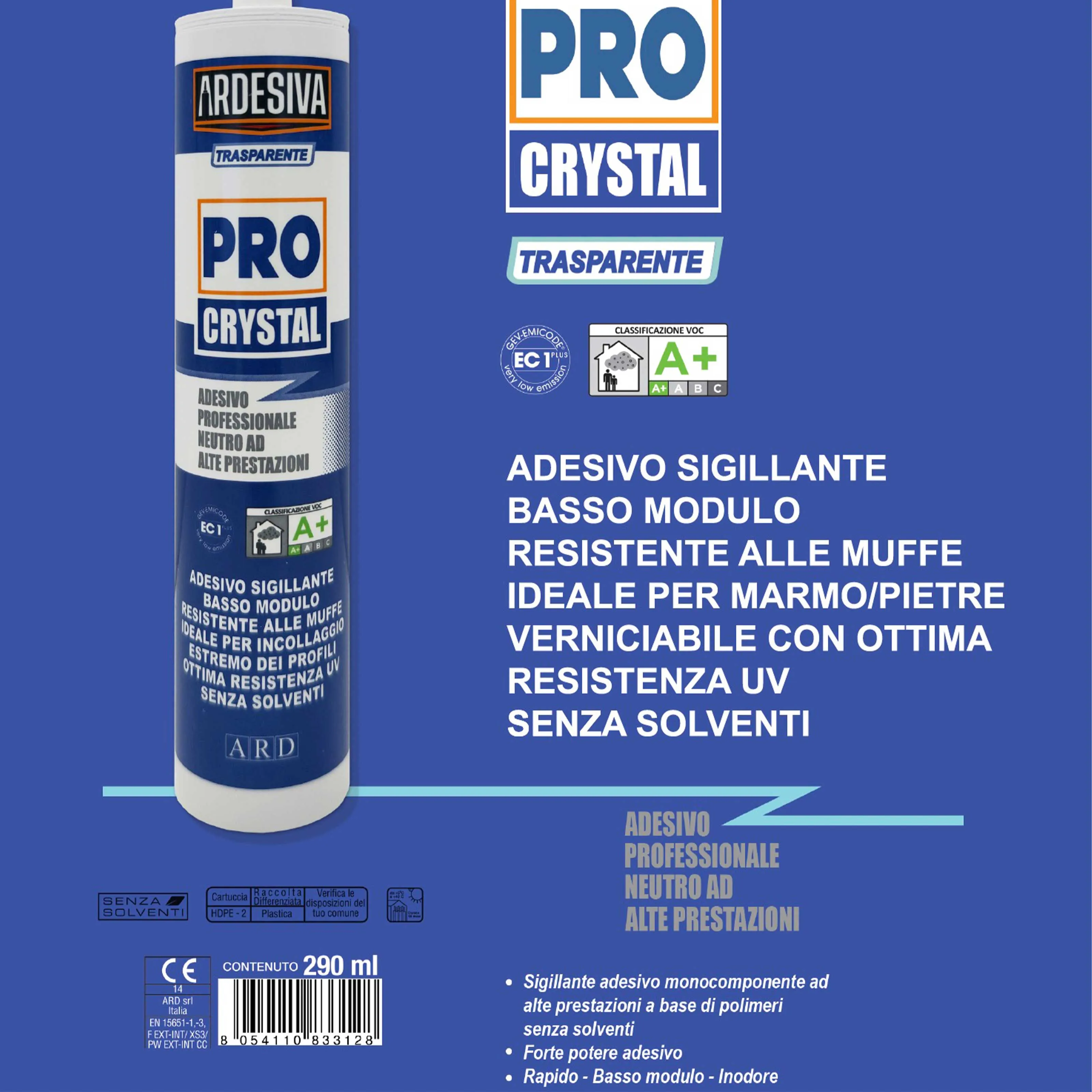 Colla in Boccetta 290ml ARDESIVA superpotente per BATTISCOPA e BOISERIE in Legno, MDF, Polimeri