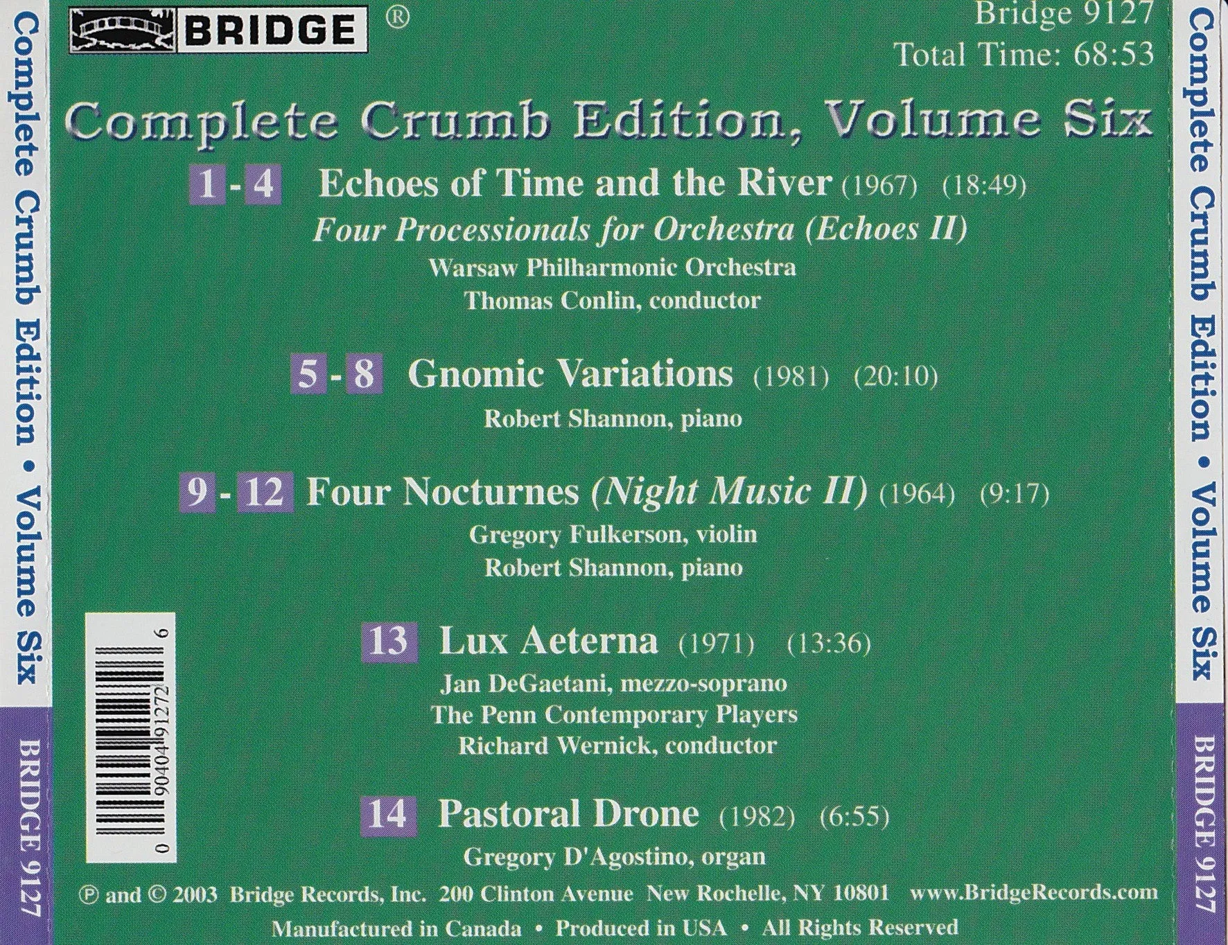 Complete Crumb Edition, Vol. 6 <BR> BRIDGE 9127