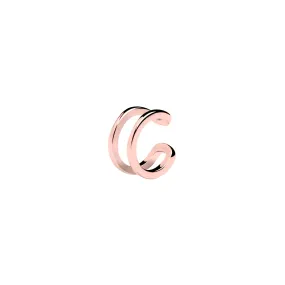 Double Ring Rose Gold Ear Cuff