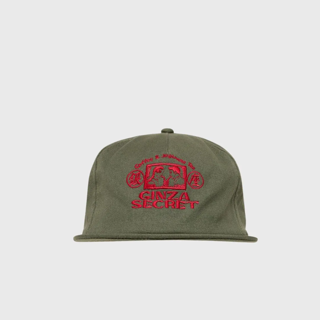 Edwin Ginza Secret 5 Panels Cap Green Olive