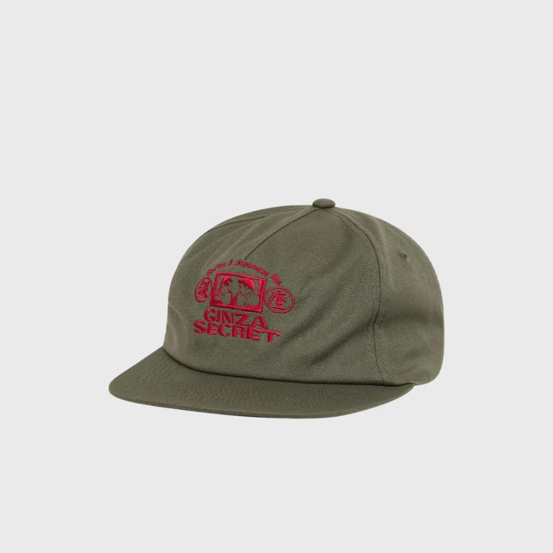 Edwin Ginza Secret 5 Panels Cap Green Olive