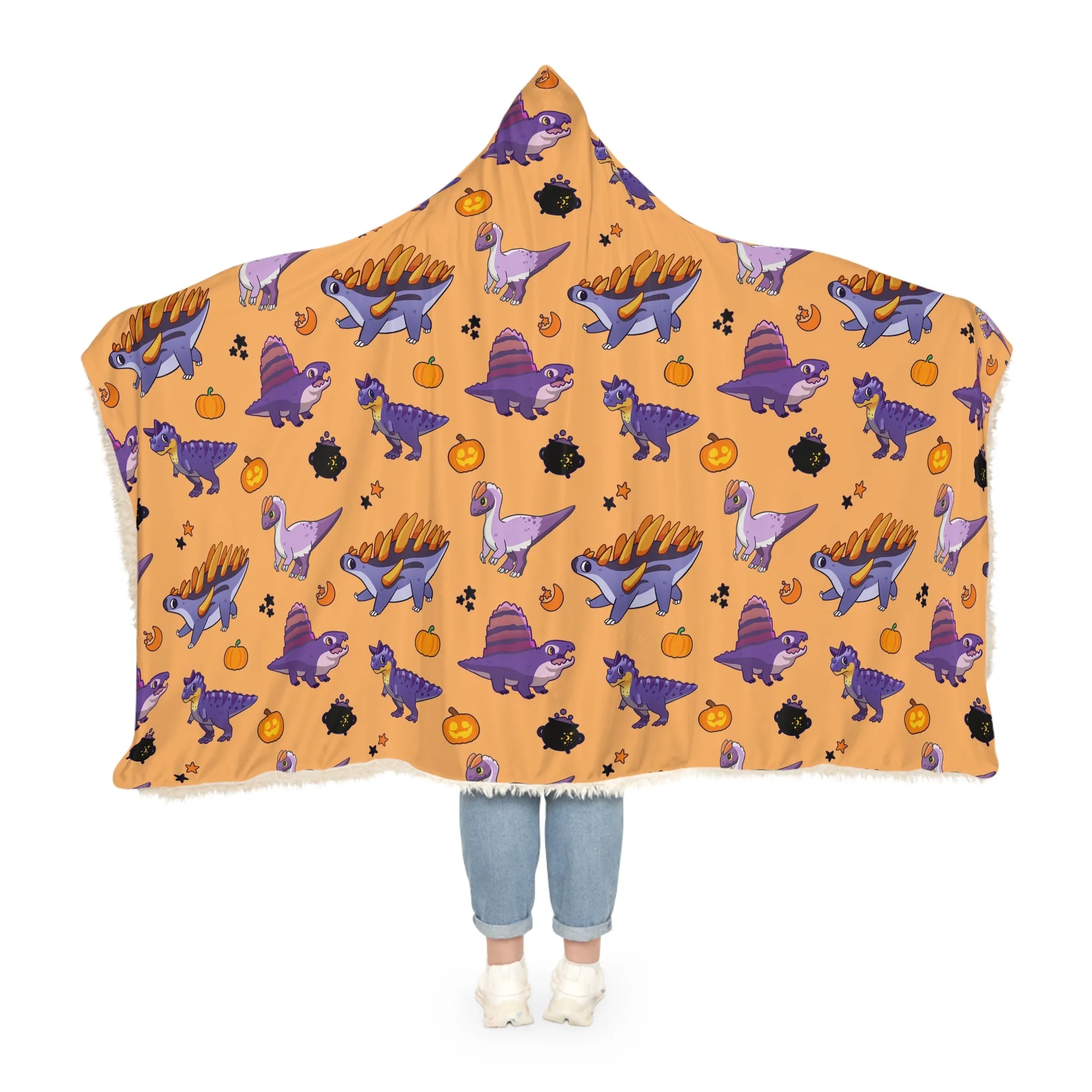 Halloween Dinos - Orange Snuggle Blanket