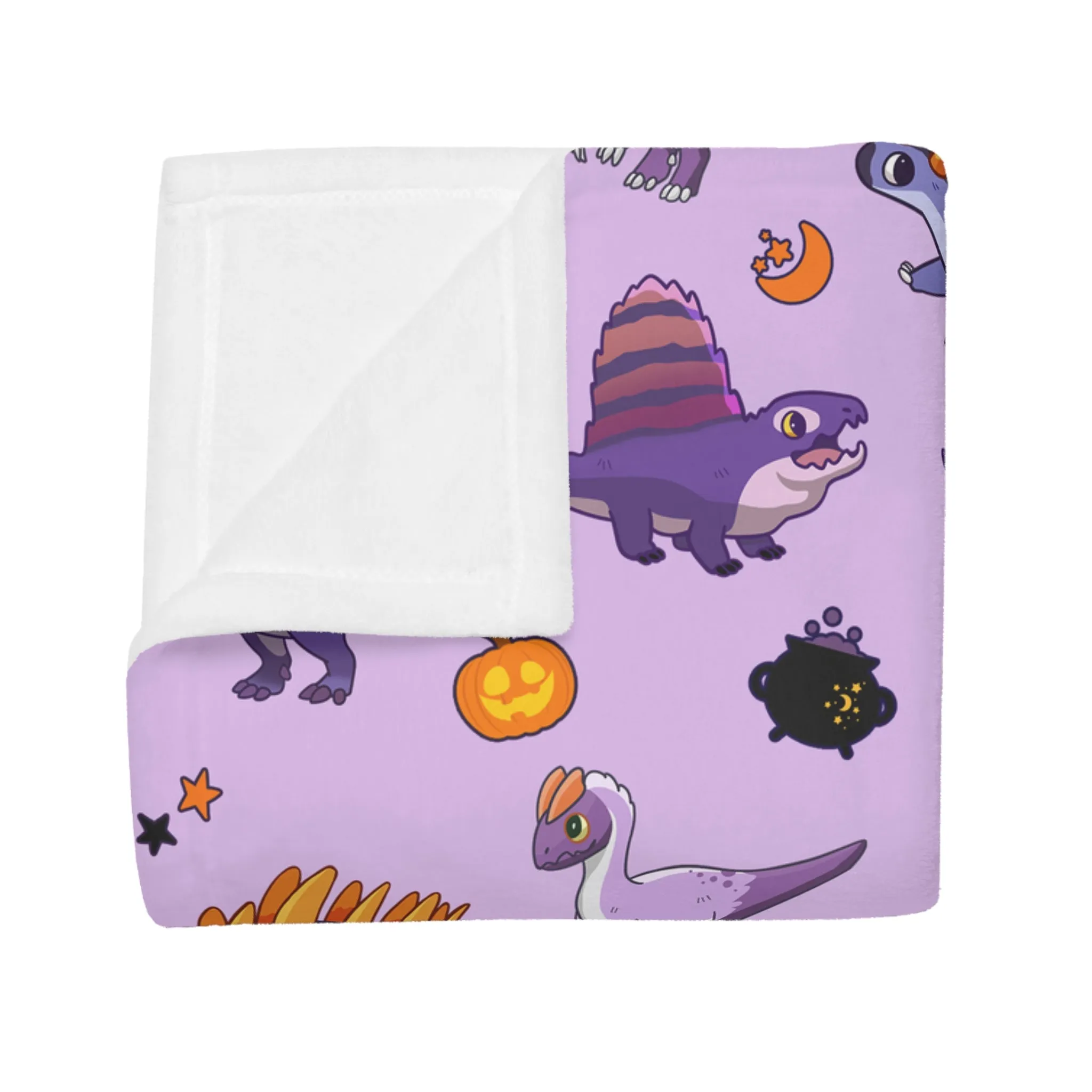 Halloween Dinos - Purple Plush Fleece Blanket (Australia Edition)