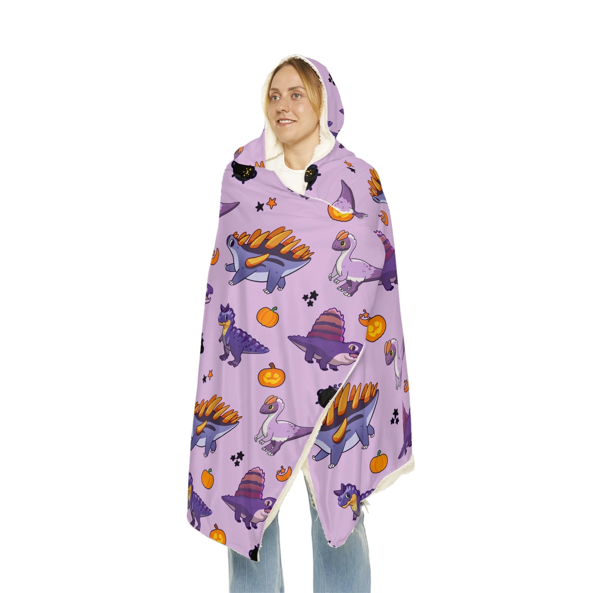 Halloween Dinos - Purple Snuggle Blanket