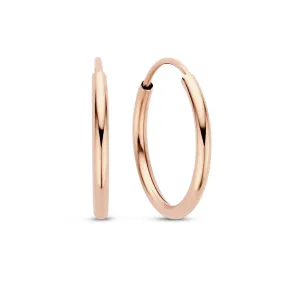 La Concorde Cerise 14 karat rose gold hoop earrings 16 mm