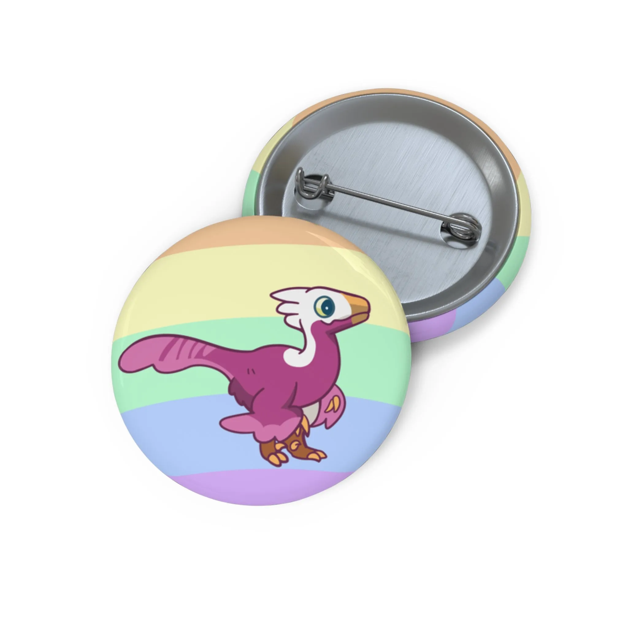 Lesbian Pride Troodon - Pin Badge