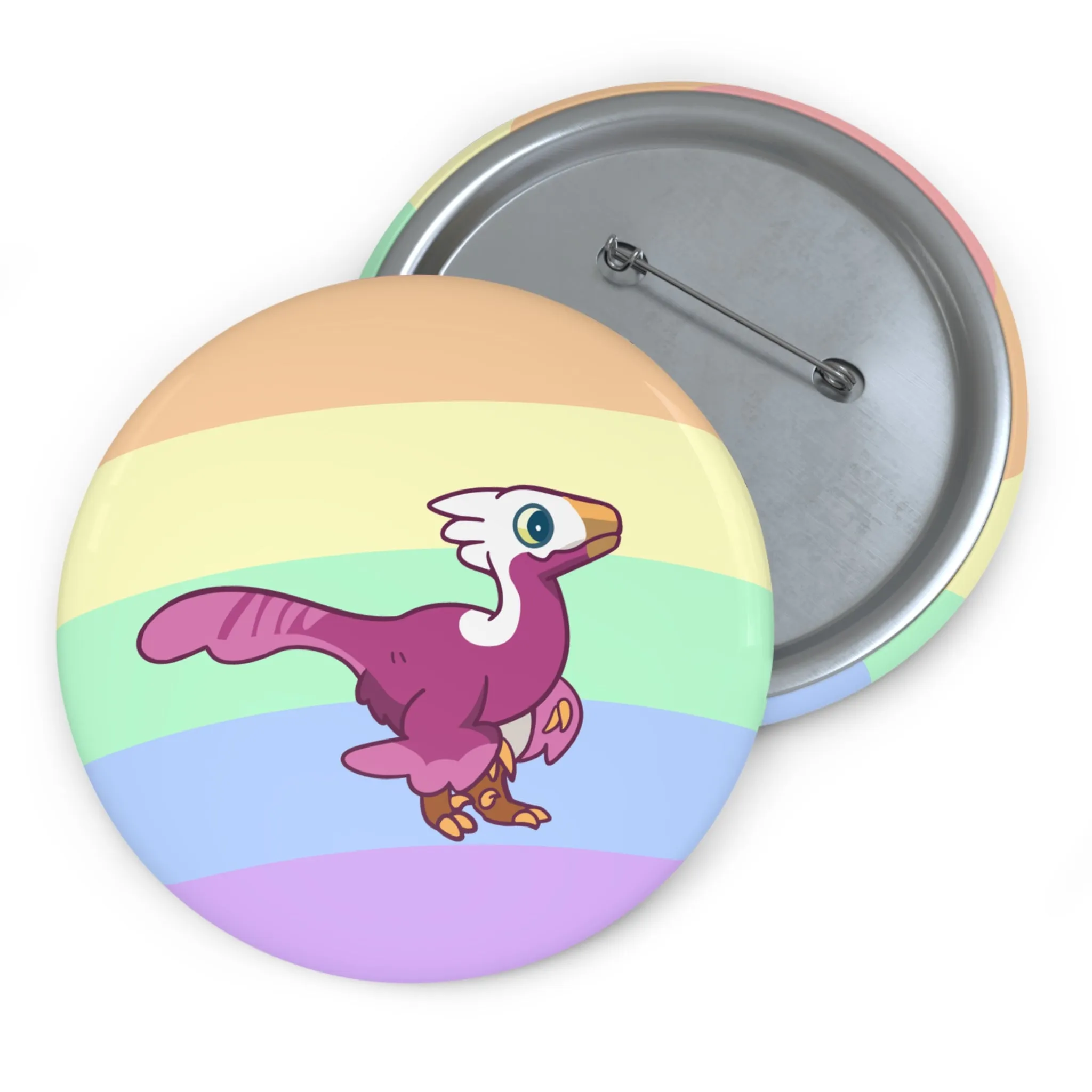 Lesbian Pride Troodon - Pin Badge