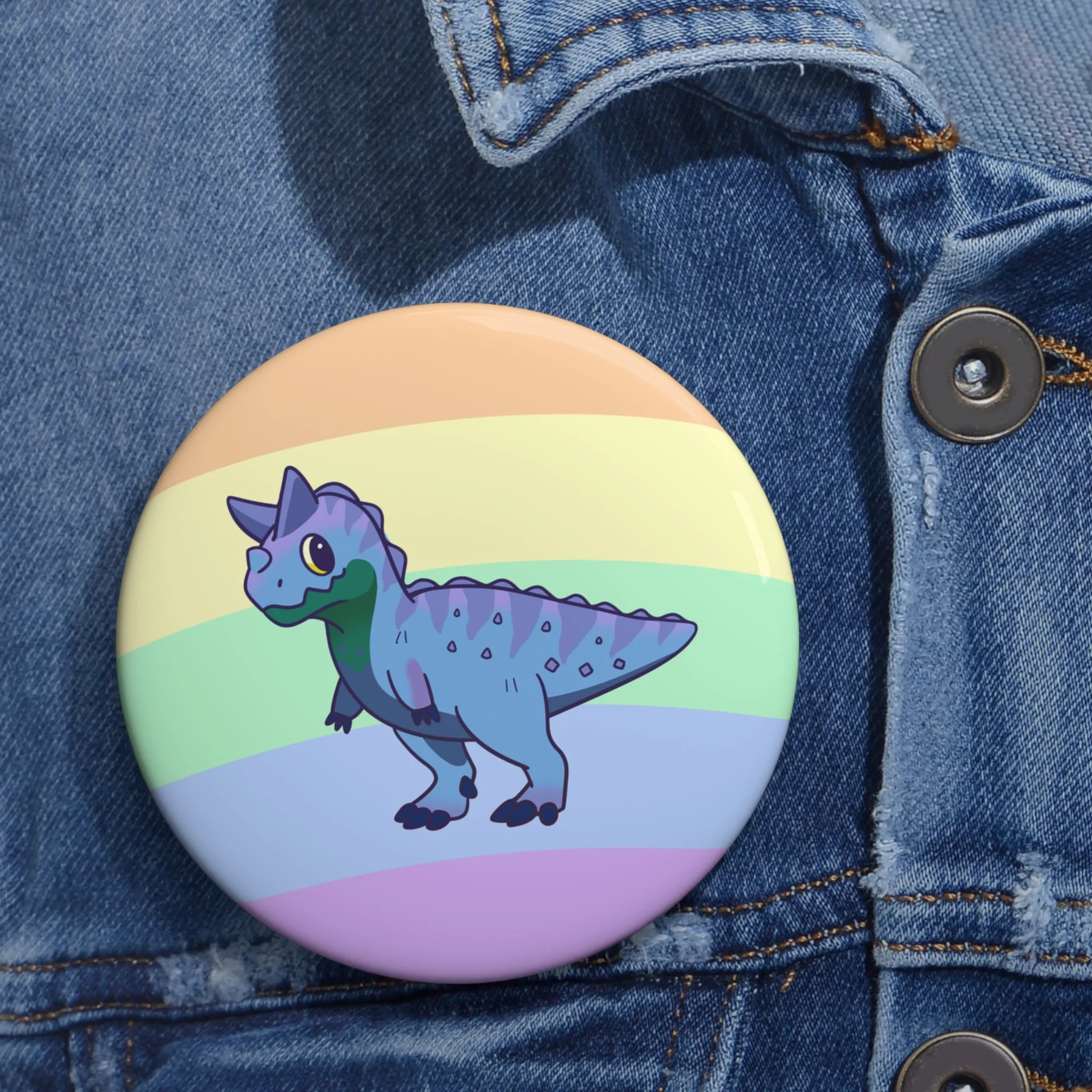 MLM Pride Carnotaurus - Pin Badge