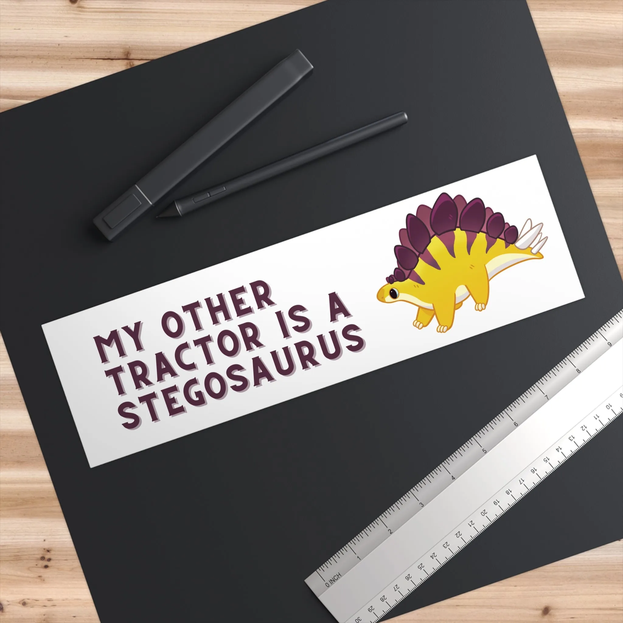 My Other Tractor is a Stegosaurus - Bumper Sticker