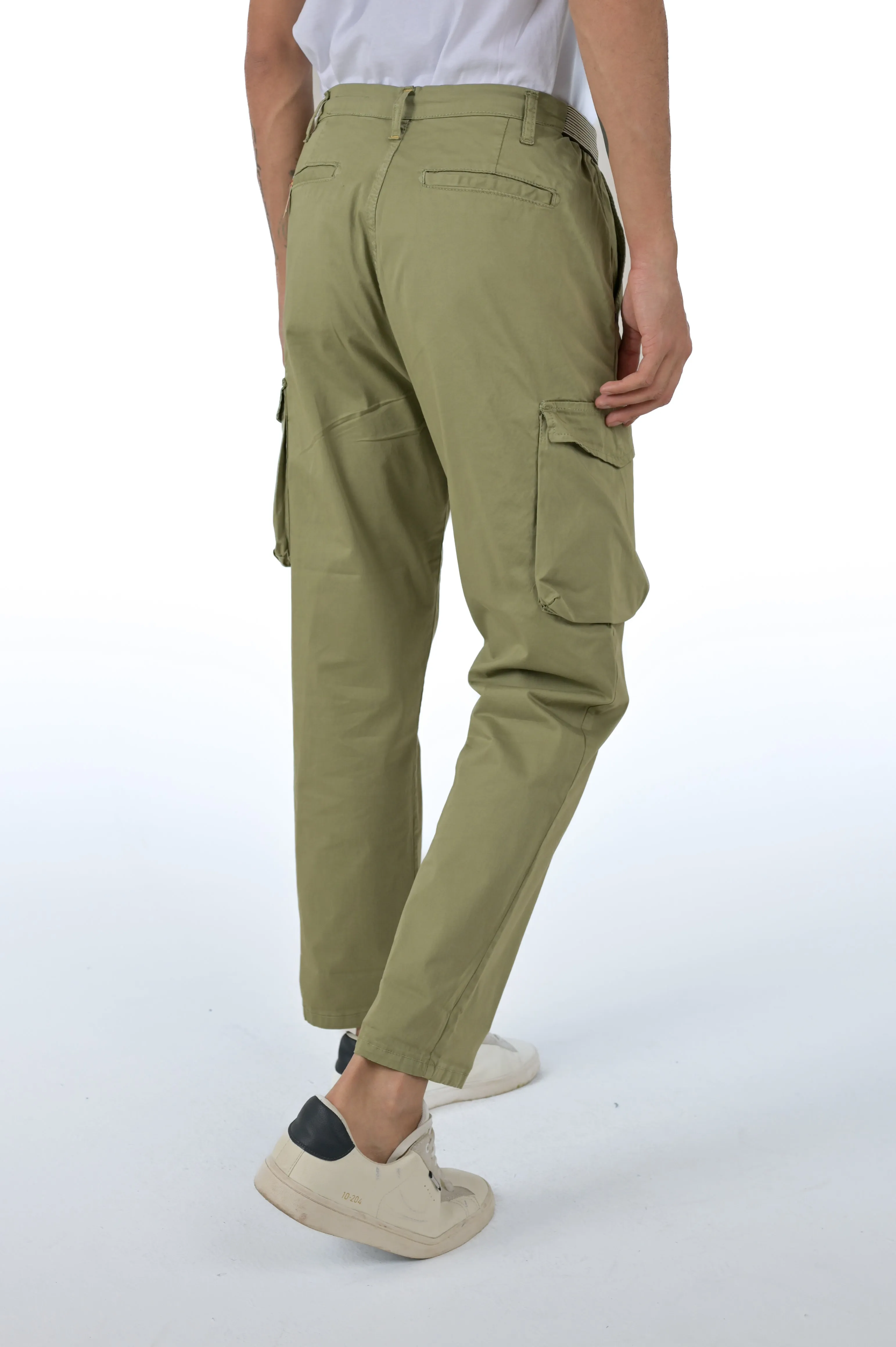 Pantaloni regular Screen Raso Verde Salvia SS24