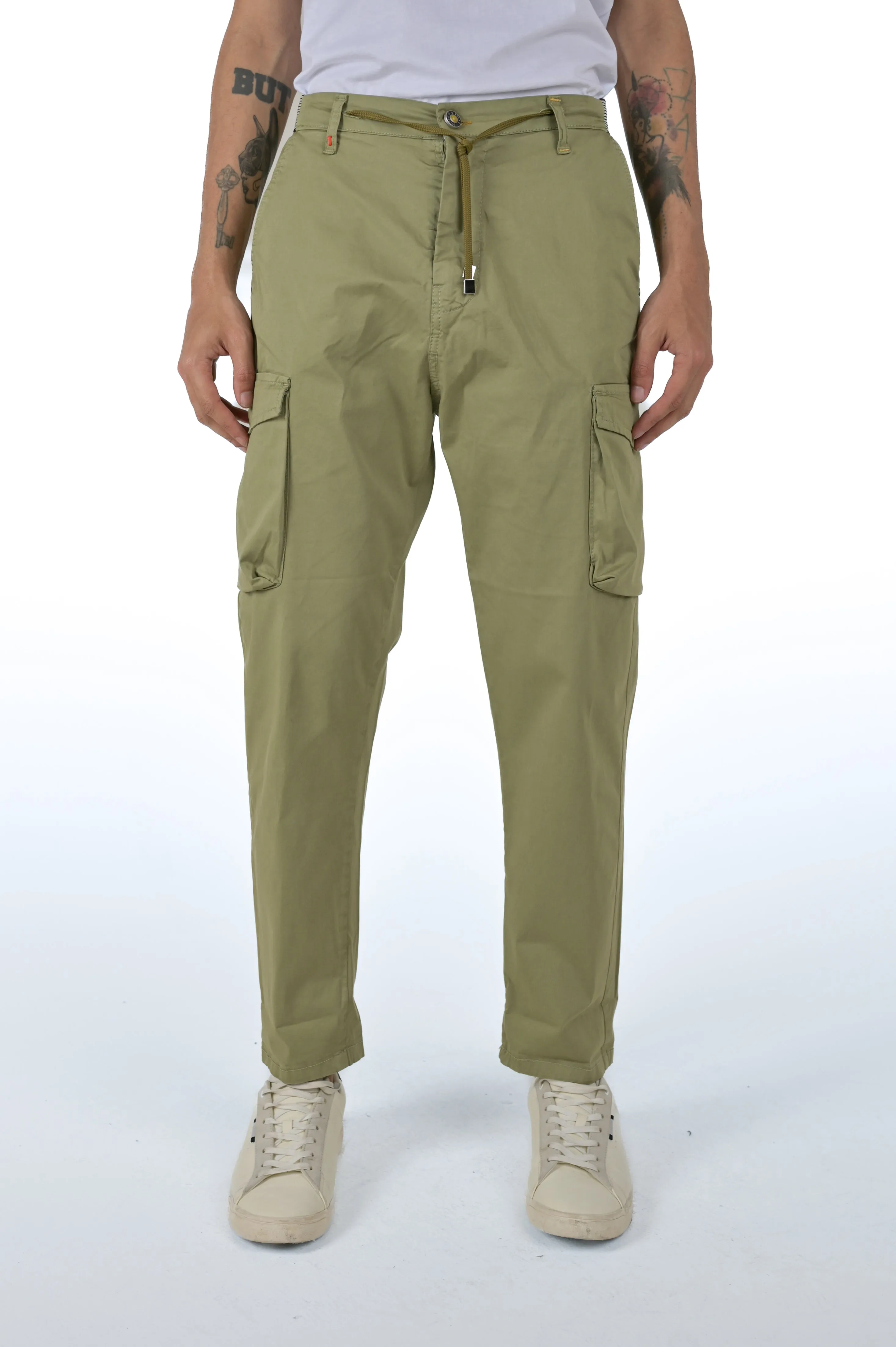 Pantaloni regular Screen Raso Verde Salvia SS24