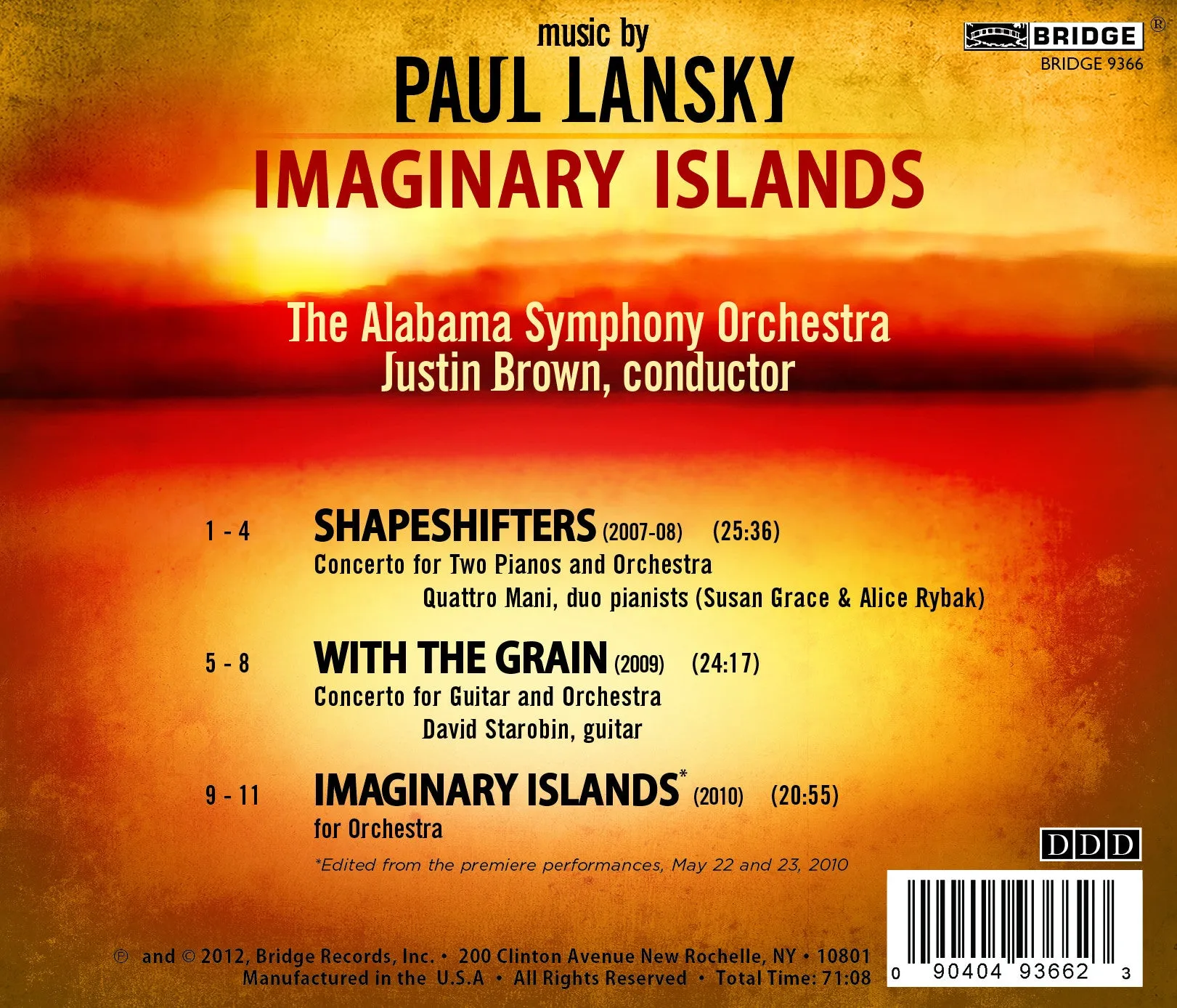 Paul Lansky: Imaginary Islands (VOL. 11) <BR> BRIDGE 9366