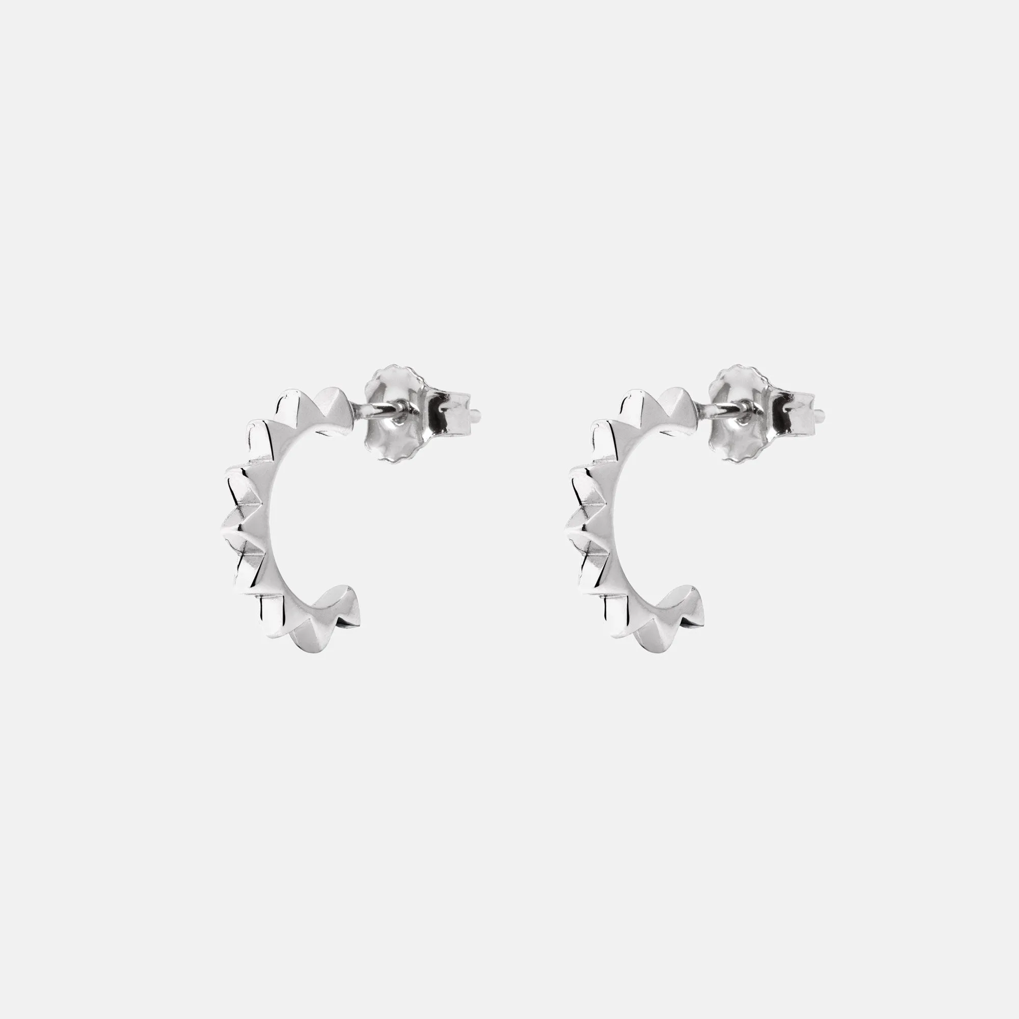 Punk Silver Earrings