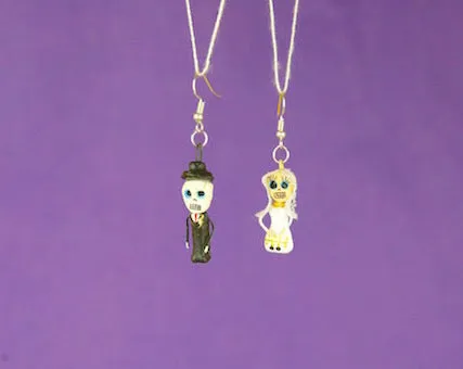 "Catrina" Mexican Clay Skeleton Earrings