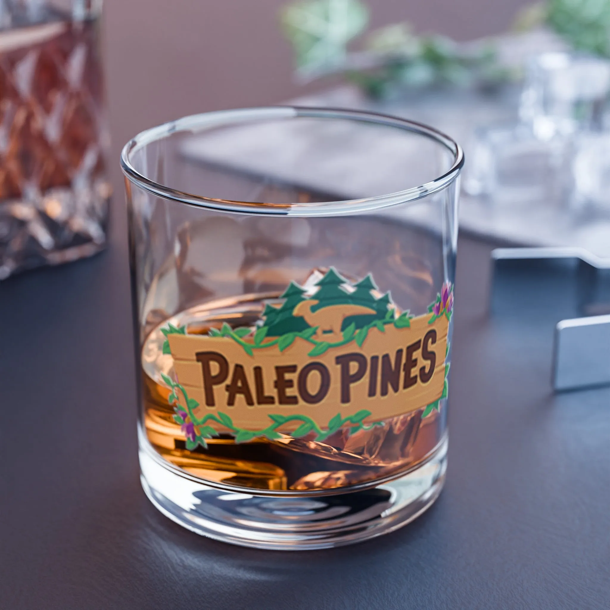 Retro Collectible Glass - Paleo Pines Logo