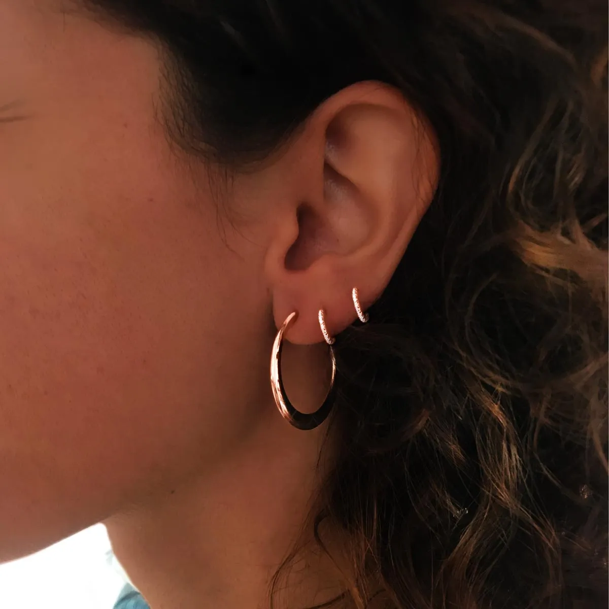 Rose Gold Cenit Hoop Earrings