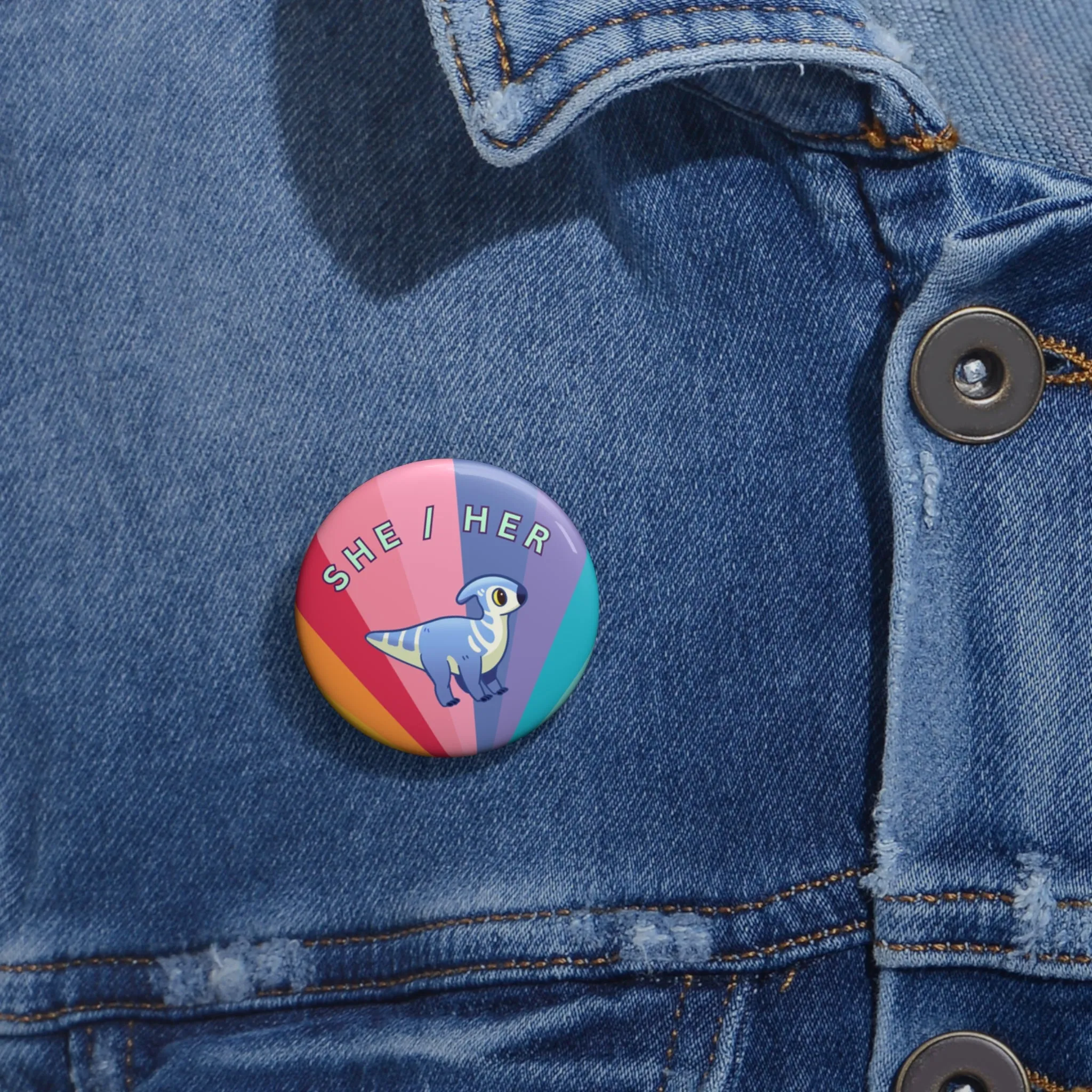 She/Her Lucky Pronoun - Pin Badge