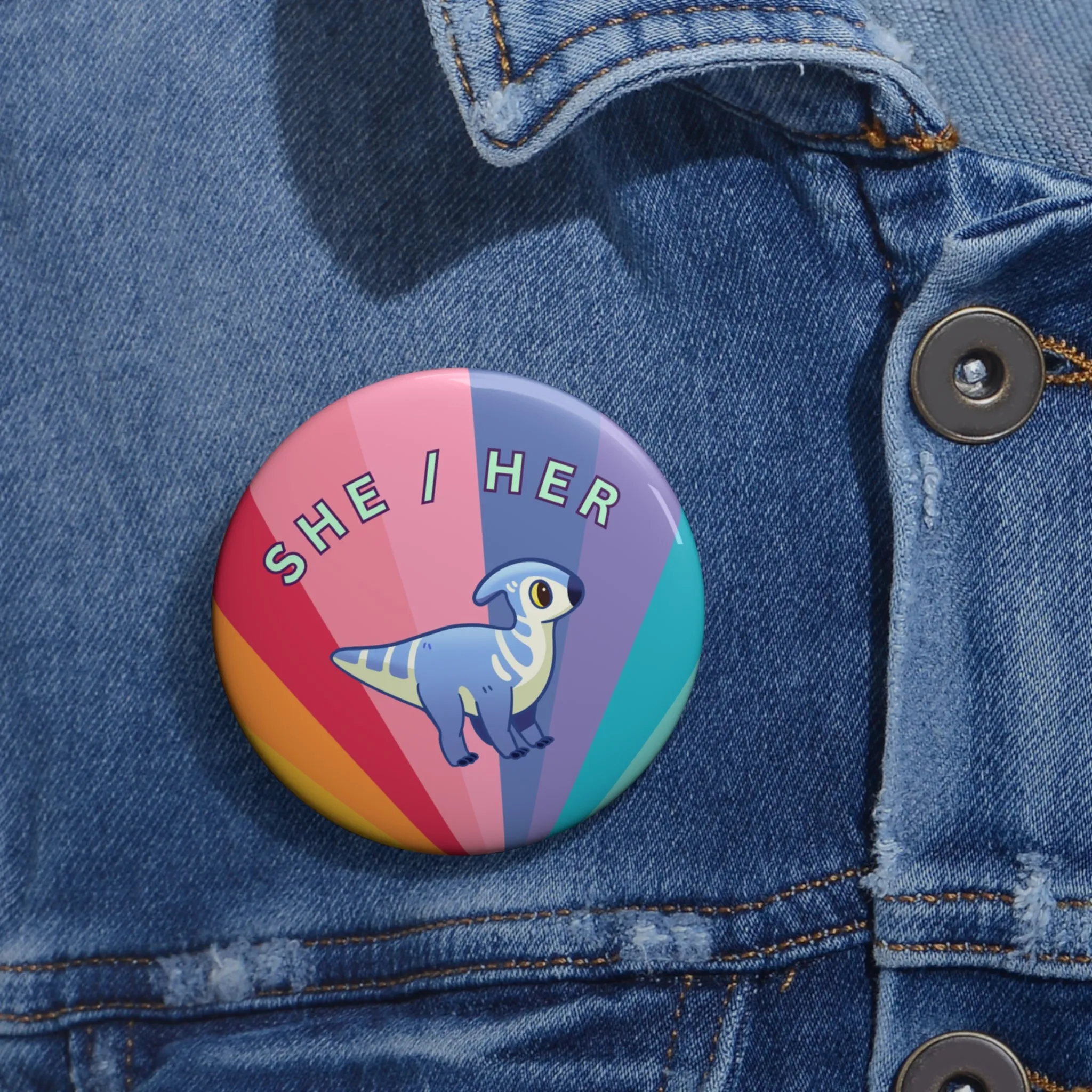 She/Her Lucky Pronoun - Pin Badge