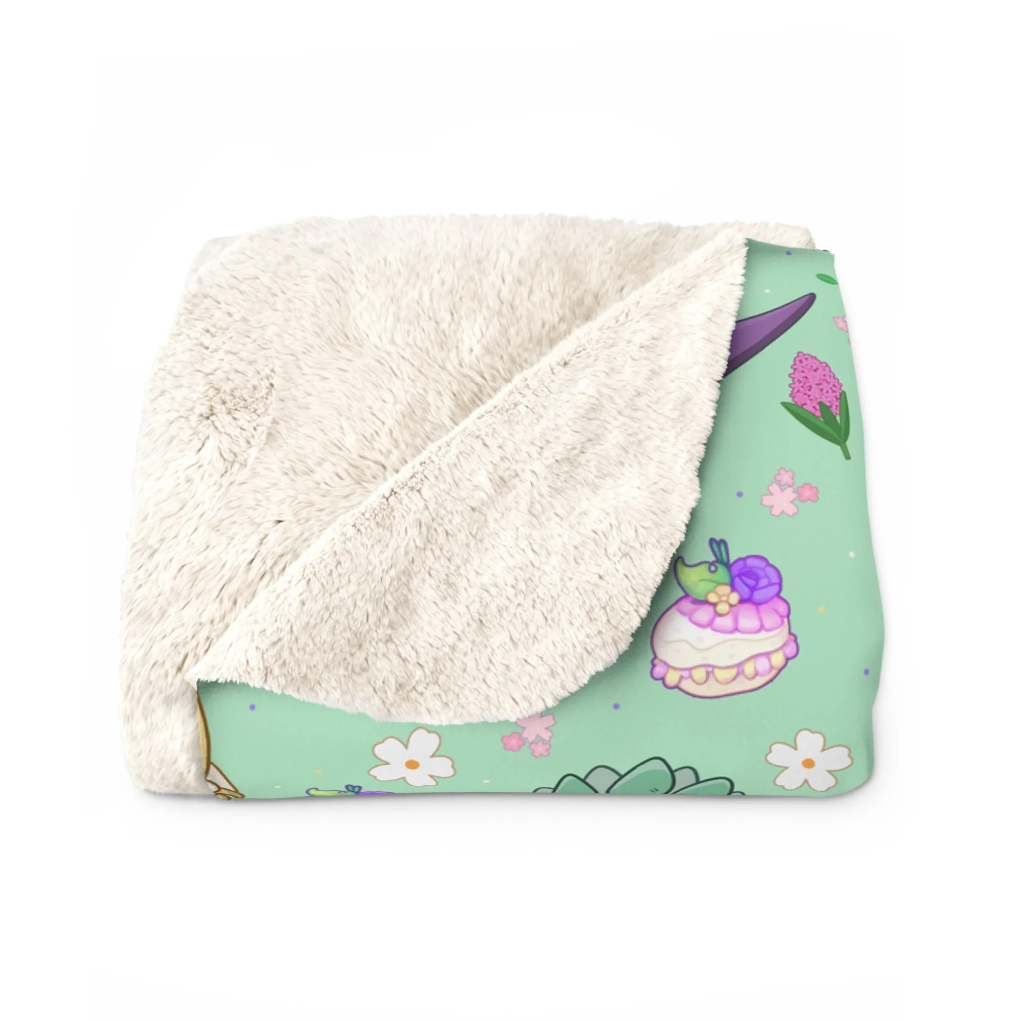 Spring Dinos - Sherpa Fleece Blanket