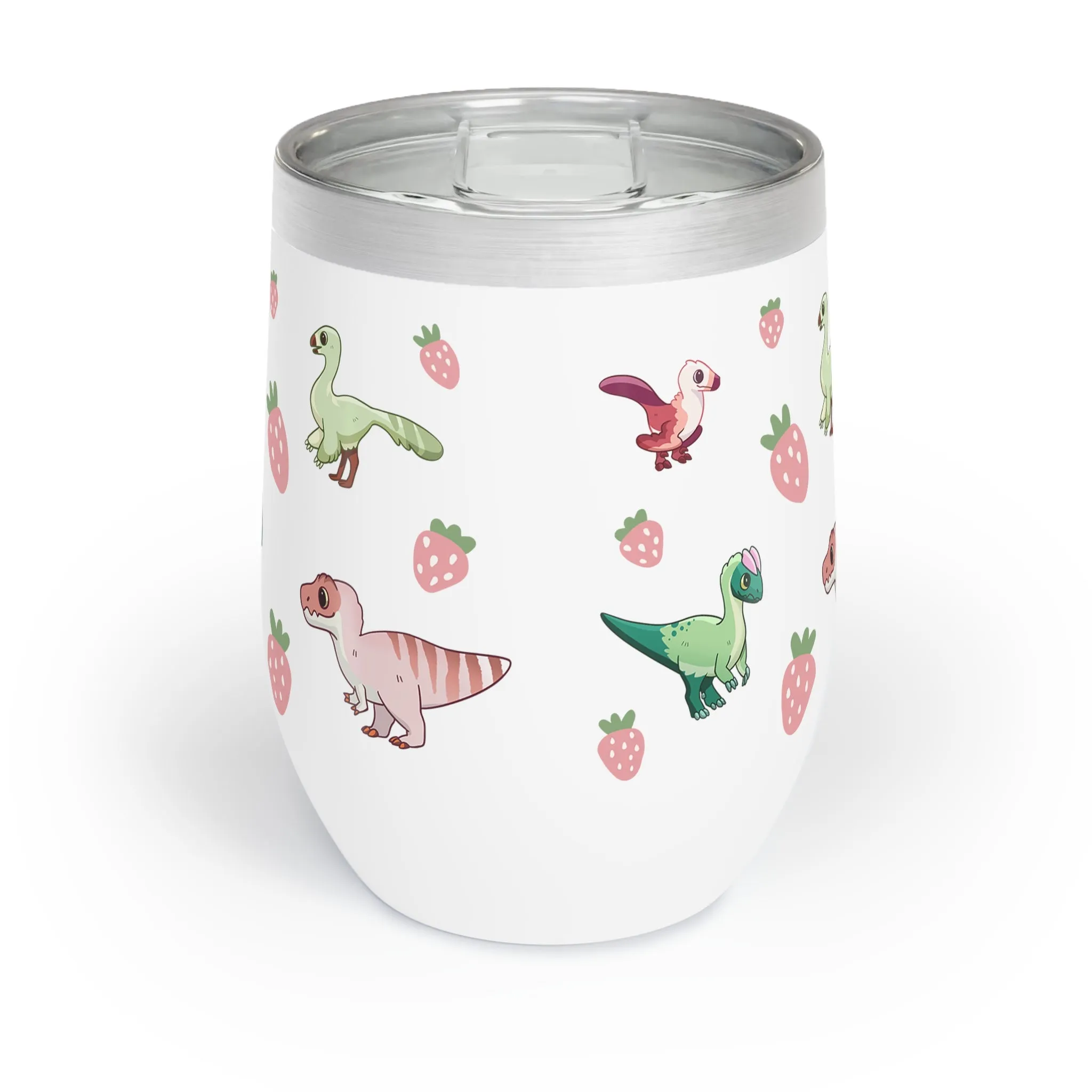 Strawberry Dinos - Chill Wine Tumbler