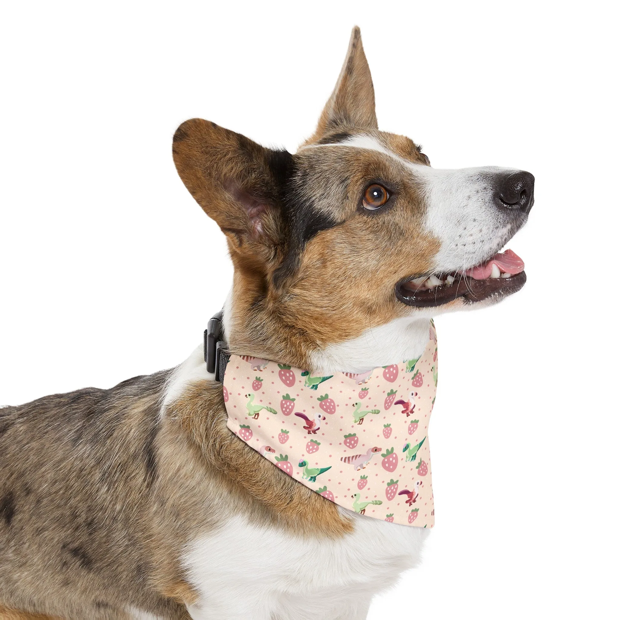 Strawberry Dinos - Pet Bandana Collar