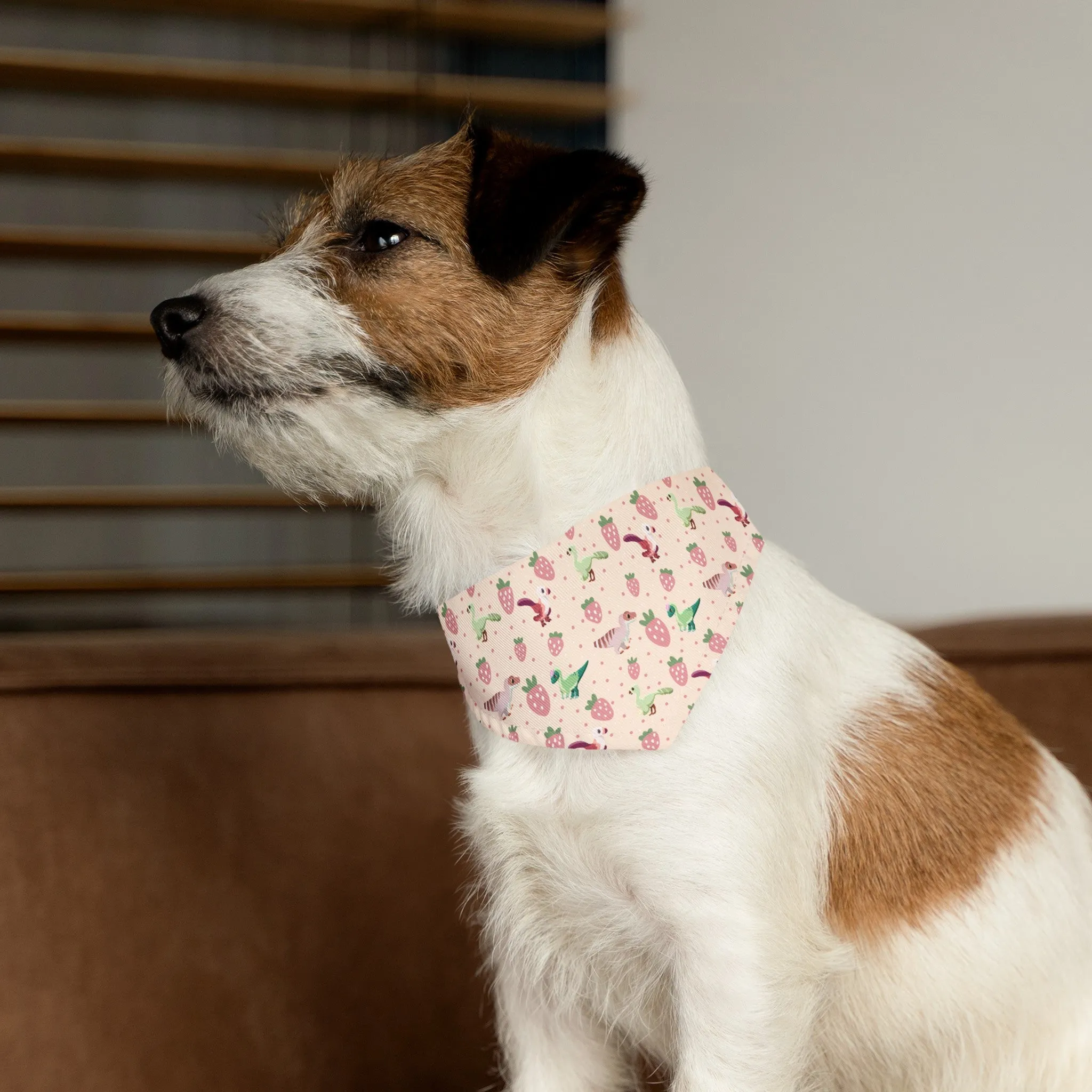 Strawberry Dinos - Pet Bandana Collar