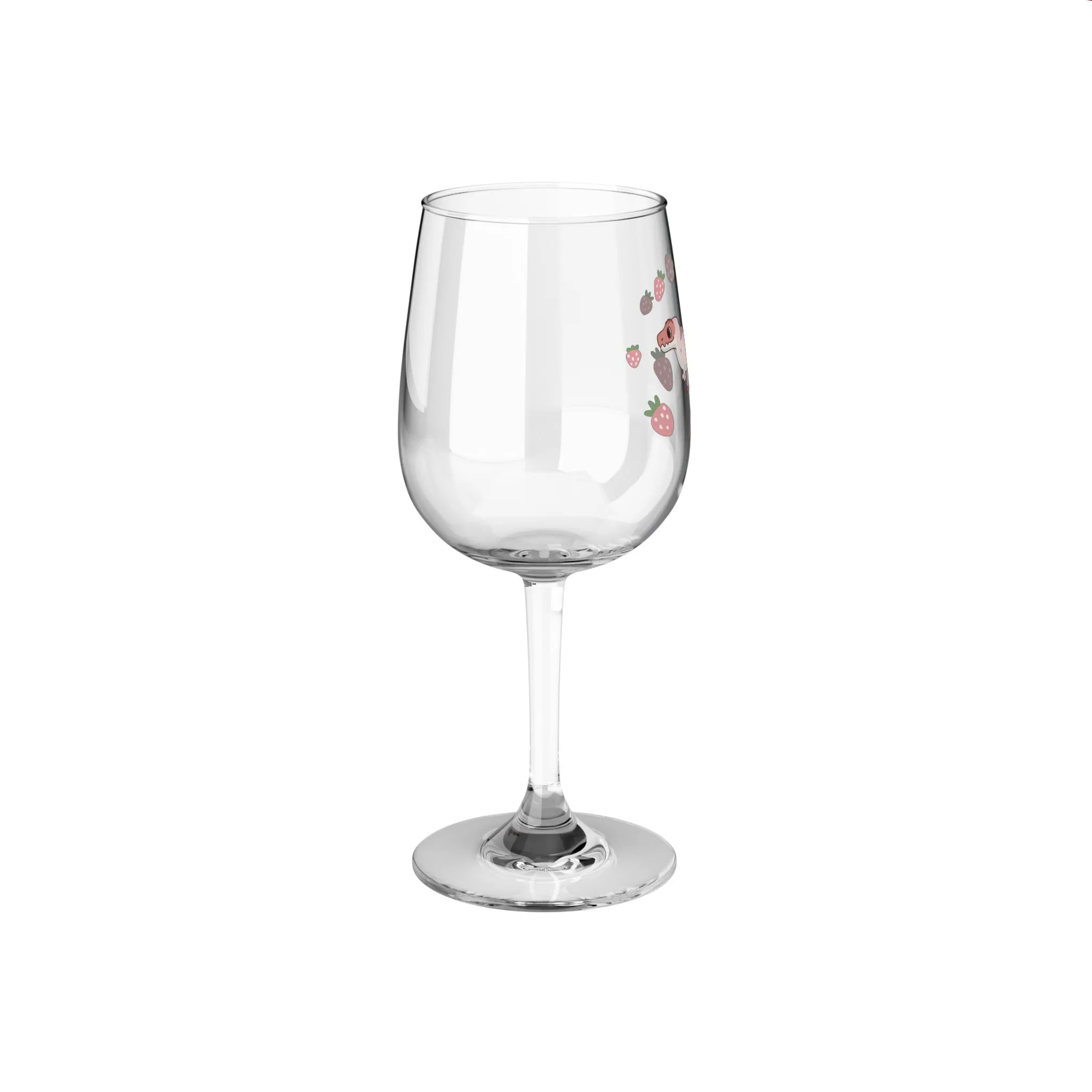 Strawberry Dinos - Wine Glass