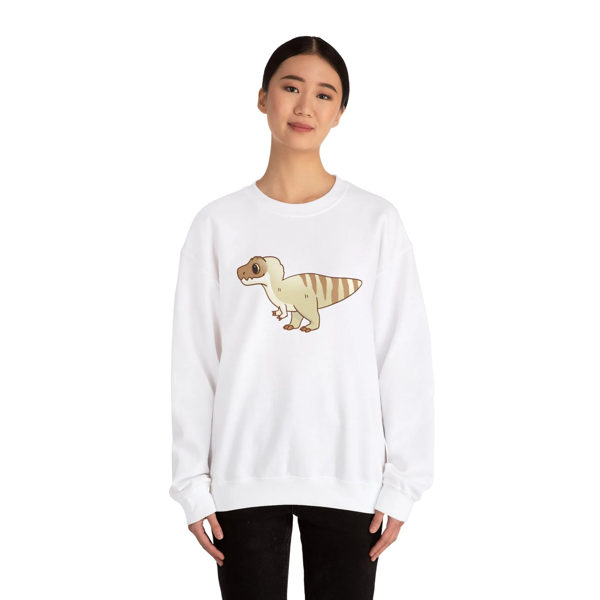 Vanilla Coffee Tyrannosaurus Rex Sweatshirt - Unisex Heavy Blend™ Crewneck Sweatshirt