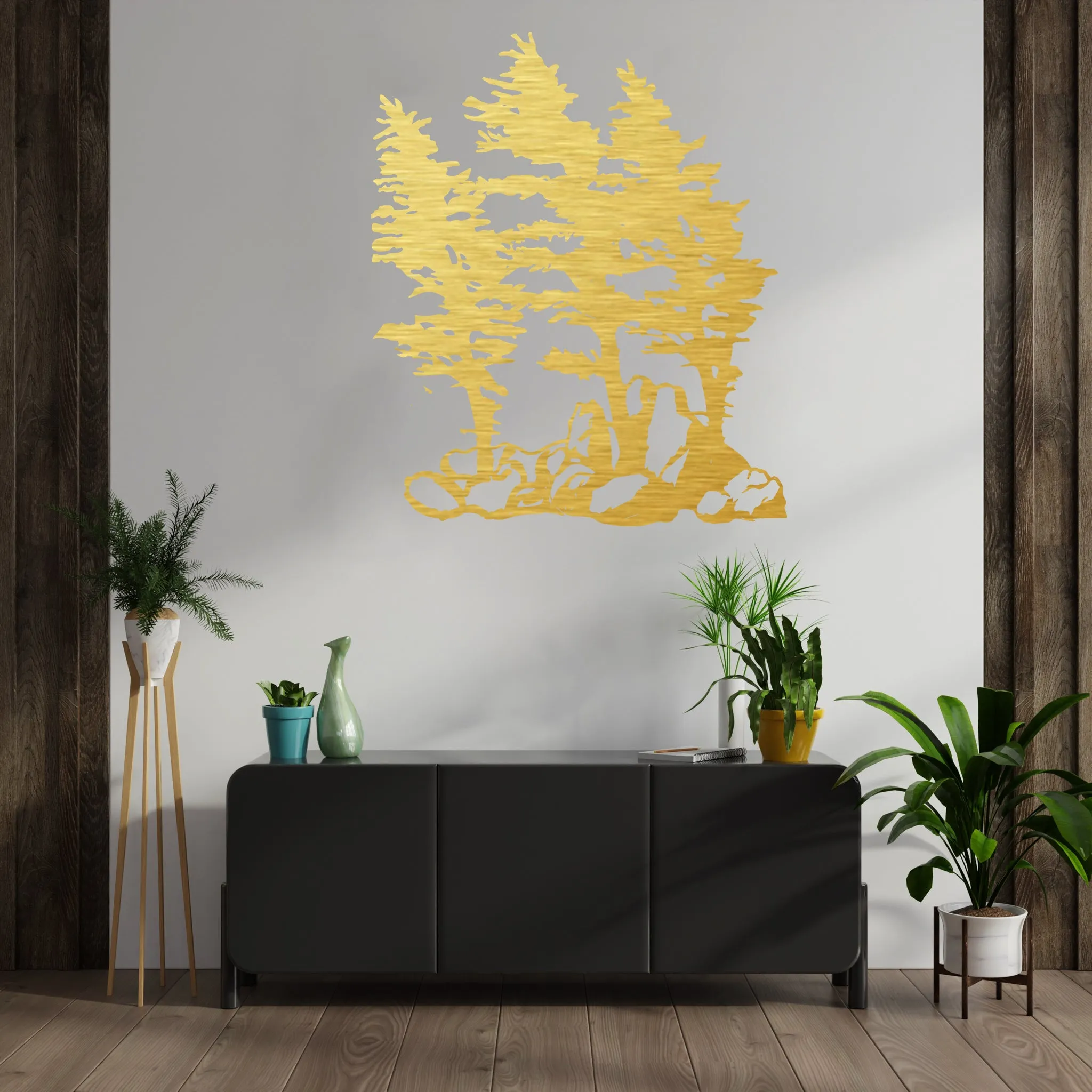 Windy Pines - Metal Wall Art