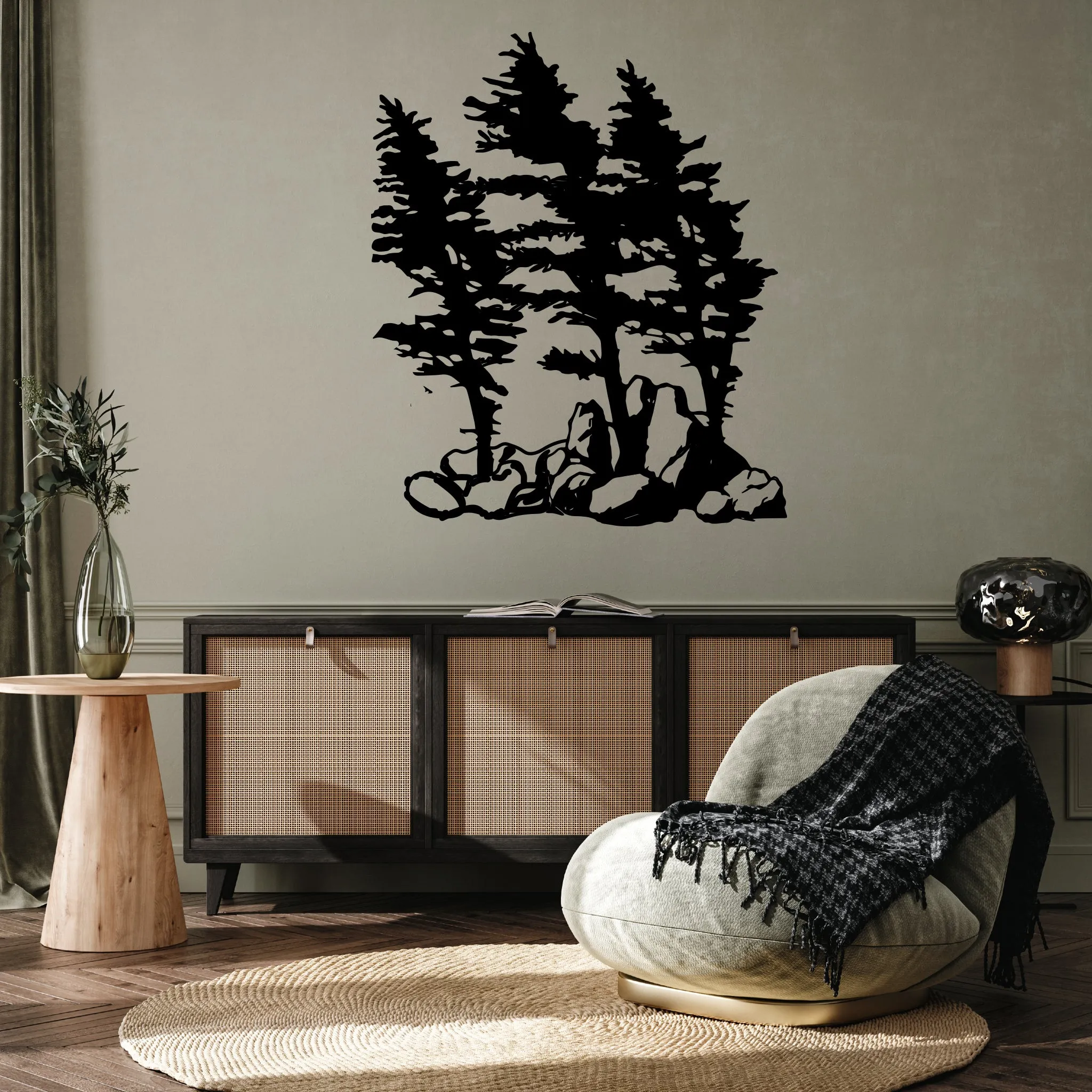 Windy Pines - Metal Wall Art