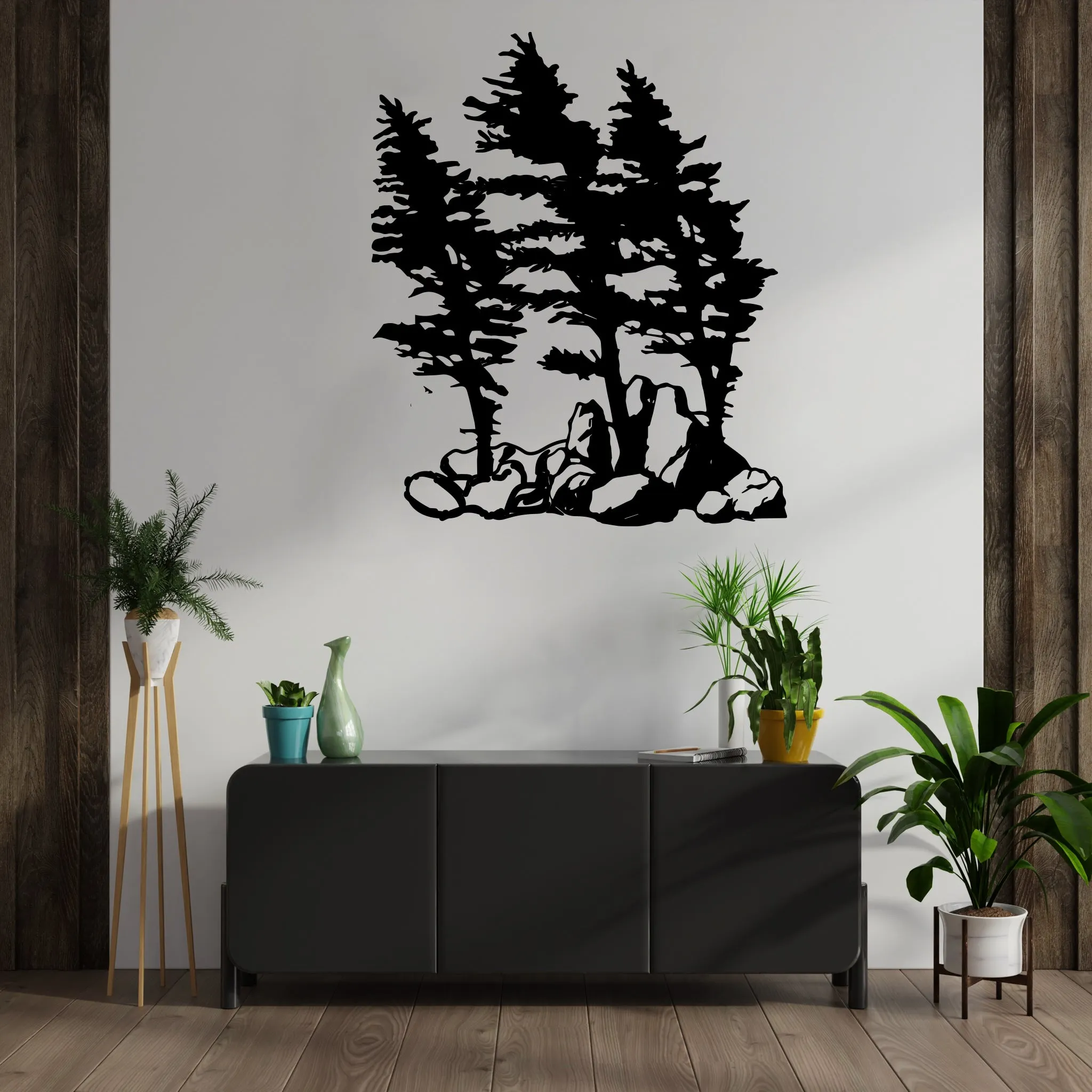 Windy Pines - Metal Wall Art