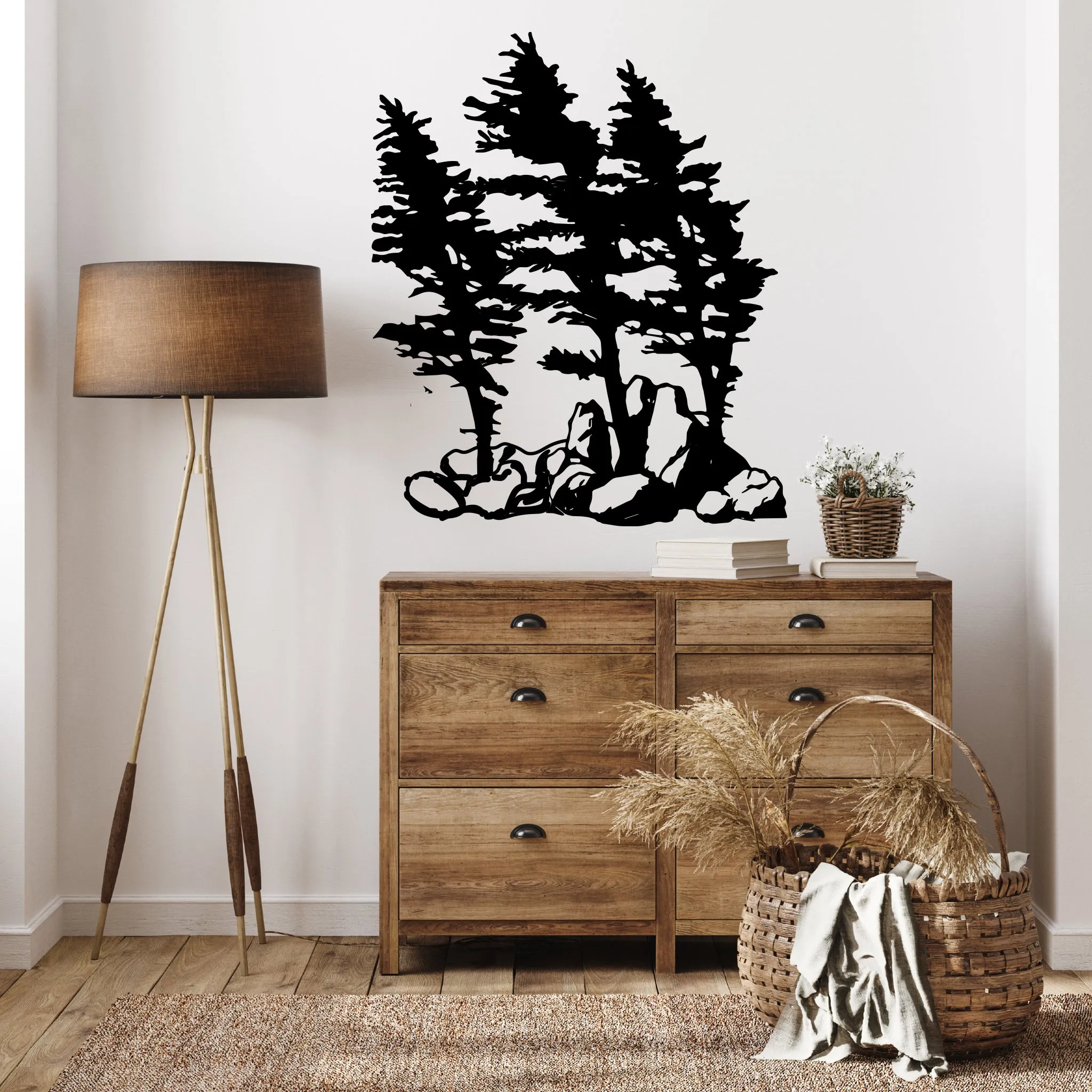 Windy Pines - Metal Wall Art