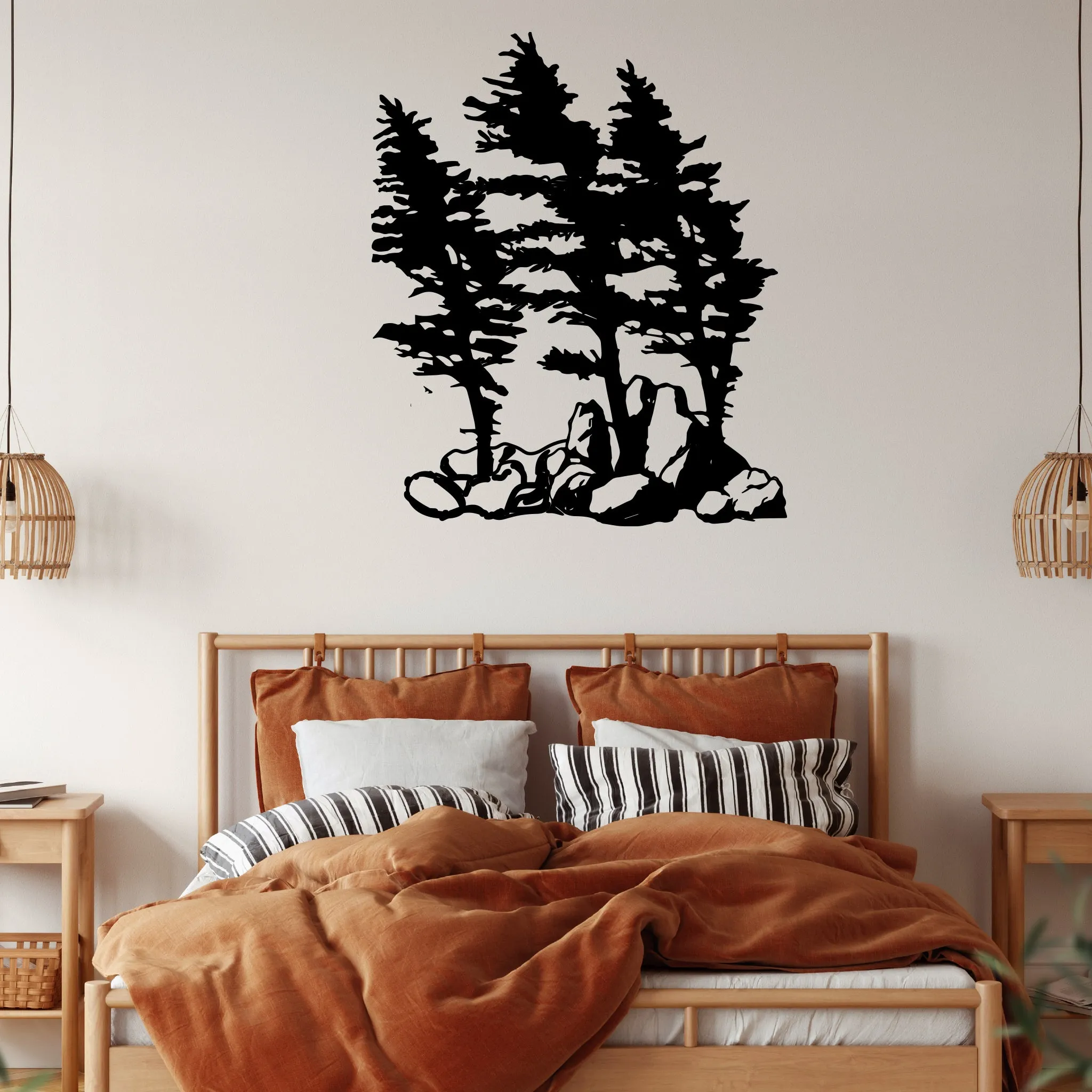 Windy Pines - Metal Wall Art